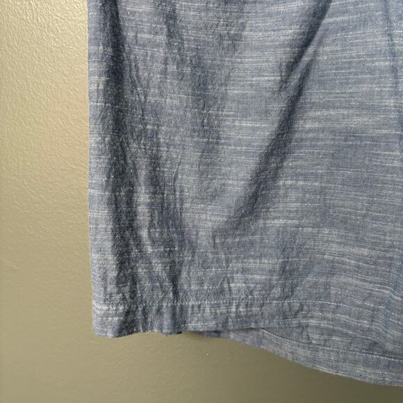 Sundance Women's Boho Blue Chambray Flutter Sleeve Top - Size PXS - Ladder Lace - Picture 3 of 6